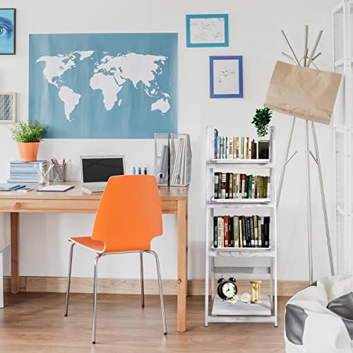 4 Tier Ladder Shelf, Plant Display Stand White - Image 7