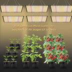Grow Light, (2-Pack) 200W LED Grow Lights for Indoor Plants Full Spectrum Plant Growing Lamps for Seedling Veg and Bloom - Image 5