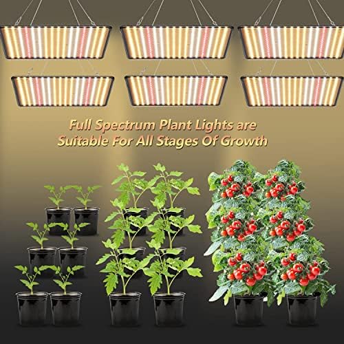 Grow Light, (2-Pack) 200W LED Grow Lights for Indoor Plants Full Spectrum Plant Growing Lamps for Seedling Veg and Bloom - Image 5