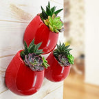 Arcadia Garden Products WP26 Small Round Wall Planter 3-Pack-Red - Image 2
