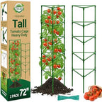 Halatool 2 Pack 72" Tall Tomato Cages for Garden, Large Tomato Trellis by HALATOOL