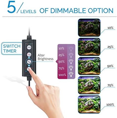 hygger Advanced LED Aquarium Light with Timer, 24/7 Lighting Cycle & DIY Mode, Full Spectrum Fish Tank Light for 18-24 in Freshwater Planted Tank - Image 3