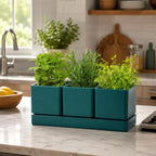 D'vine Dev 2-Pack Plastic Herb Garden Planter Set, Green, 76-V-C-2 - Image 2
