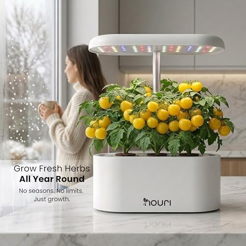 Nouri Hydroponics Growing System, 5 pod Smart Indoor Herb Garden Kit with LED Grow Lights, Hydroponic Herb Garden Indoor for Plant Lovers, Gardeners, Kitchen, Lettuce Seeds Included - Image 7
