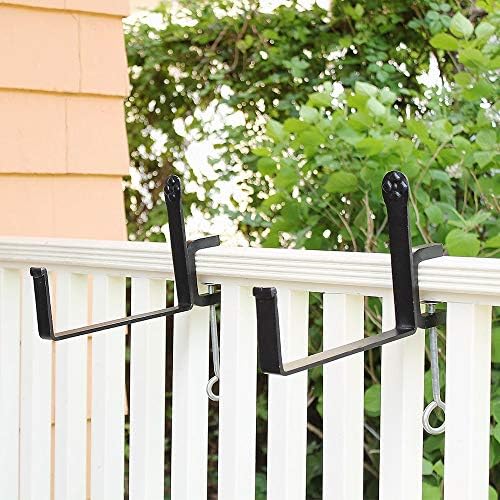 Achla Designs SFB-03C, 10 inch Railing clamp Window Flower Box Brackets, Black - Image 6