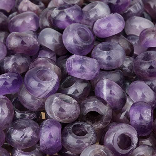 TUMBEELLUWA 40pcs Crystal Stone Large Hole Beads for Jewelry Making 8x14mm - Image 5