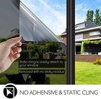 HIDBEA One Way Privacy Window Film,Heat Blocking, Black,35.4in x 16.4ft - Image 5