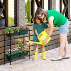 Vertical Raised Garden Beds 32.4" Tall Planter Raised Beds Boxes Patio Herb Garden Planter Outdoor with Metal Fences Legs for Small Climbing Plant Gardening Vegetables Patio Balcony Porch, Green - Image 2
