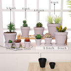 Yishang Large Terra Cotta Pots with Saucer- 6 Pack Large 6'' Terra Cotta Plant Pot with Drainage Hole, Flower Pot with Tray, Terracotta Pot for Indoor Outdoor Plant(Purplr) - Image 3