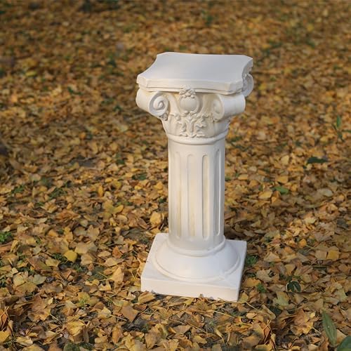Classical Greek Ionic Order Column with Retro Old Style for Indoor Outdoor Garden Decor or Display Pedestal Pillar Stand for Plants and Sculptures,white - Image 3