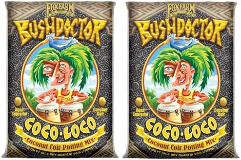 FoxFarm Bush Doctor Coco Loco Potting Mix, 2cu ft (Pack of 2) - Extends Your Watering Schedule, Triple-Washed to Reduce Salt Content - Perfect for Cultivating Vigorous Plants by FoxFarm