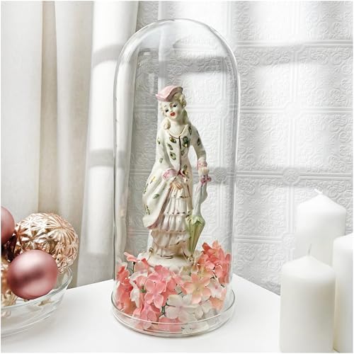 Plymor 5.5" x 13" Glass Display Dome Cloche (Clear Glass Tray Base), Pack of 4 - Image 2