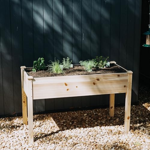 Backyard Expressions Wooden Raised Garden Bed|Elevated Planter Box with Included Bed Liner|Outdoor Vegetable, Flower, and Herb Gardening (4' x 2') - Image 3