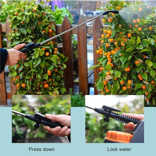 QUQUQ Indoor Outdoor Watering Plants Electric Sprayer with Adjustable Misting Nozzle and USB Type-C Charger Shoulder Strap Watering Equipment(Blue) - Image 4