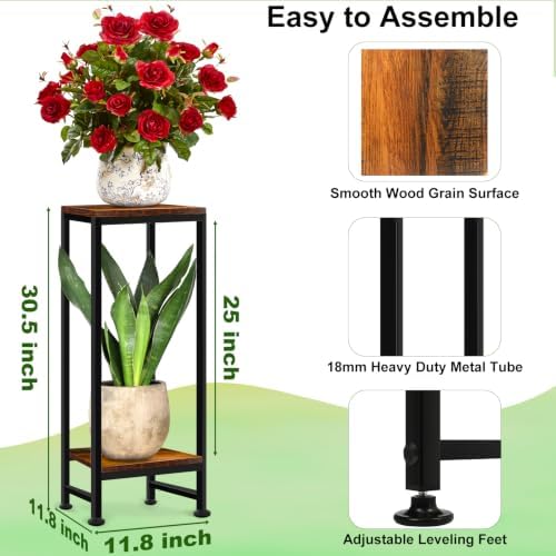Plant Stand Indoor, Tall Plant stands for Indoor Outdoor Plants, 2 Tier - Image 4