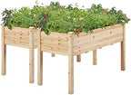 Yaheetech Raised Garden Bed 2Pcs Elevated Wood Planter Box Outdoor, Wood by Yaheetech