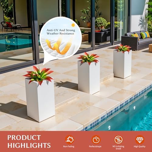 Ttranewsoo 2-Pack 13-Inch Artificial Agave Plants for Outdoor Planters, UV Resistant Fake Agave Plants, Faux Succulent Greenery for Porch, Patio, Garden, Entryway and Indoor Home Decor, Red - Image 6
