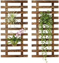 Pack of 2 Vertical Wooden Wall Planter Trellis for Climbing Plants, 23.62" by JOYFERNAL