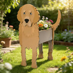 Animal PVC Flower Pot, Golden Retriever Shaped Succulent Planter Flower Holder for Garden Patio Balcony Window Sill, for Birthday Pet Lovers, 43x27cm(17x11in) - Image 3