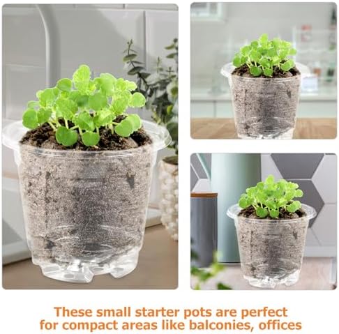 Angoily 20 Set Nursery Pots with Lids, PET Seedling Starter Propagation - Image 3