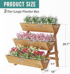 Raised Garden Bed, 3 Tier Vertical Garden Planter for Indoor & Outdoor, Raised Planter Box with Legs - Image 6