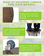 PACETAP 2Pack 14'' Large Plant Stand with Lockable Wheels, Heavy-Duty Plant Caddy with Casters for Indoor and Outdoor, Round Rolling Garden Pot Mover to Carry Potted Flower Pot - Image 3