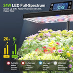 Hydroponics Growing System Kit with Seeds, 12-Pod Indoor Garden with 24W Full-Spectrum LED Grow Light, Smart LCD Control and 7L Water Tank for Herbs, Lettuce, Vegetables and Flowers(Black) - Image 5