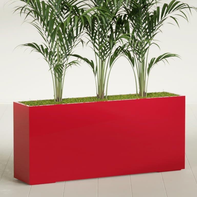 Greenline Alice Tall Rectangular Fiberglass Planter, Outdoor Planter Box - Image 2