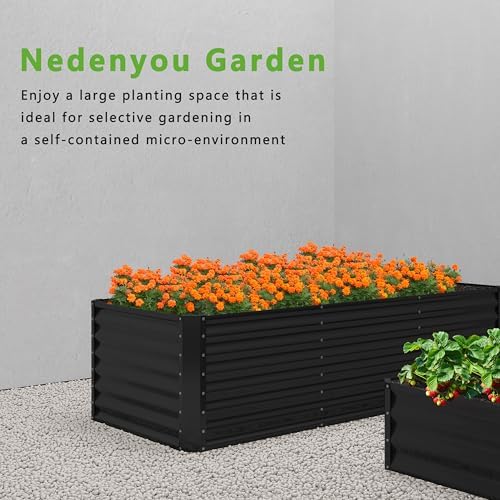 6x2x2FT Galvanized Raised Garden Bed,Planter Raised Beds-Metal Garden Box,Large Plant for Outdoor Planting, Vegetables Bed，Flower,herb-Black - Image 5