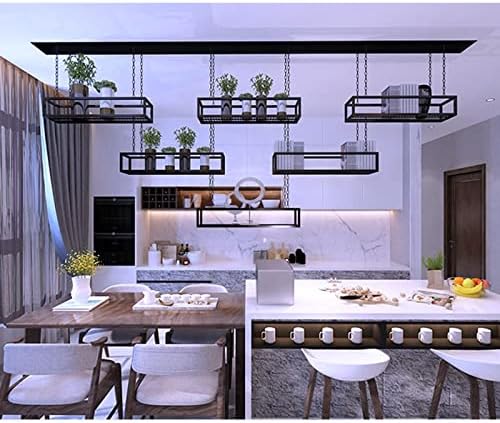 Ceiling Shelf Floating Shelves - Hanging Planters for Indoor Plants Window - Hanging Flower Pot for Wall and Ceiling Mounting - Plant Holder for Bar, Garden, Balcony, Home Decoration ( Size : 140x25x1 - Image 6