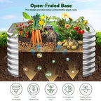 4 Pack 2x2FT Corrugated Galvanized Steel Raised Garden Bed Outdoor, Metal Above Ground Garden Bed for Vegetables and Flowers, Raised Beds for Gardening-2x2FTx10Inch - Image 4