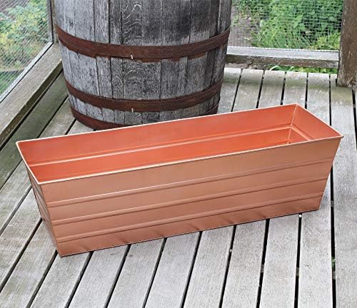 Achla Designs C-21C Plated Flower Box, Window Flowerbox Planter, Large, Copper - Image 3