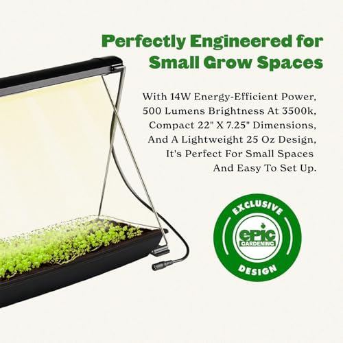 Epic Gardening Seed Starting Grow Light - Full-Spectrum LED - Small - Image 5