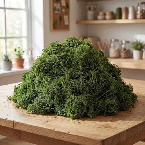 Fake Moss 2.5 lb Bulk, Artificial Moss for Crafts and Planters - Image 7