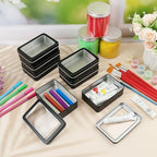 24 Pack Metal Tin Boxes with Clear Window Lids, 4.28 x 2.92 x 1.2 inches Small metal Storage tin Boxes, Metal Tins with Window for Jewelry, Candy, DIY Crafts, and More(Black) - Image 5