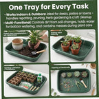 Potting Tray, 17×12×3in Gardening Mat, Green - Image 4