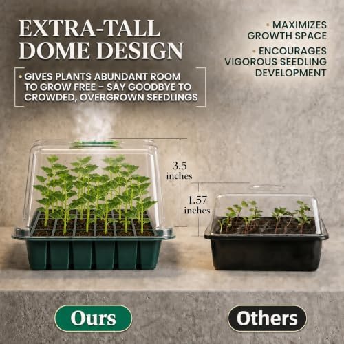 2-Pack 60-Cell Seed Starter Tray with Grow Light, 1-24H Timer - Image 6