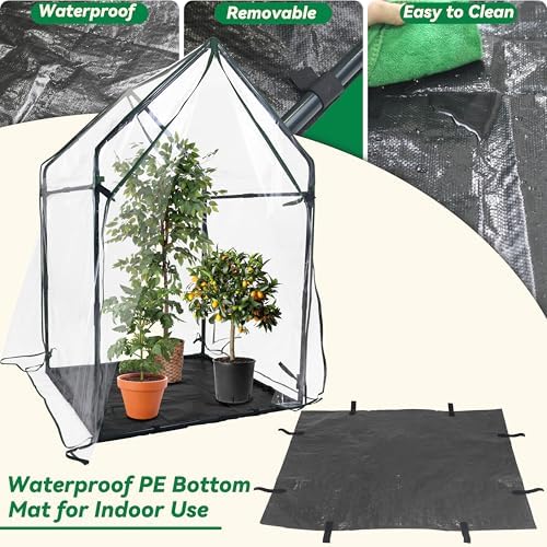 Gardzen Mini Greenhouse with Waterproof Bottom 36.2"(L) x36.2(W) x59.5(H) - Image 5