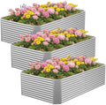 Galvanized Steel Raised Garden Bed, Extra Large Outdoor Planter Box for Vegetables & Herbs, Rust-Resistant and Easy to Clean DIY Garden Box (3, 6×3) by Annzoe