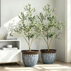 15" Large Flower Pots, 2-Pack Big Plastic Planters for Outdoor Plants - Image 5