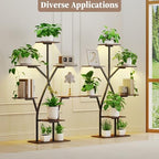 Plant Stand Indoor with Grow Lights 50" Plant Shelf Corner Lighted Plant Stands for Indoor Growing Multiple Metal 7 Tiered Large S-Shape Display Shelves Plant Rack for Home Decor Patio Balcony - Image 6