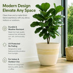 GreenShip 12 Inch Planters for Indoor Outdoor Set of 2 with Drainage Hole - Image 2