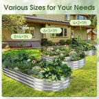 NEWBULIG Galvanized Raised Garden Bed Outdoor, 4x2x1ft 2 Pack Planter Box - Image 6