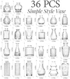 Mini Bud Vases As Wedding Centerpieces for Tables,Clear Bud Vases for Flowers,Small Flower Vases Suitable for Birthday Party,Anniversary,Wedding Reception,Baby Shower (Clear, 36PCS) - Image 2