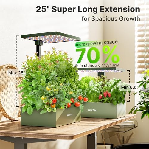 SUNCOZE Smart Hydroponics Growing System, 20 Pods, 25 in Adjustable Height - Image 5