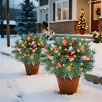 DR.DUDU 2Pcs Christmas Decorations Outdoor 15 in Urn Filler for Front Porch - Image 2