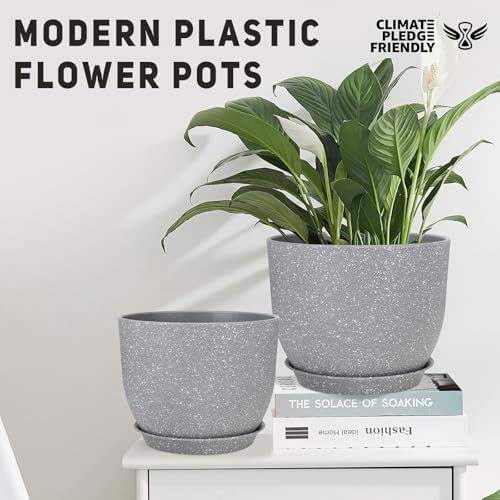 YNNICO Plant Pots 12/10/9 inch Set of 3, with Multi Mesh Drainage Holes - Image 4