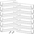 Blulu 12 Packs 14 Inch Acrylic Floating Shelf Wall Mounted Invisible Acrylic Shelf Ledge Floating Bookshelf for Living Room Office Bedroom Bathroom Kitchen Decoration Space Save (Clear) by Blulu