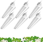 Barrina T8 Grow Lights, 2FT 5000K White Full Spectrum Plant Lights, 6 Packs by Barrina