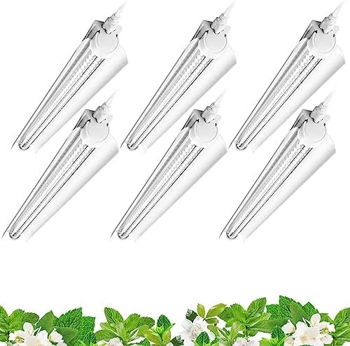 Barrina T8 Grow Lights, 2FT 5000K White Full Spectrum Plant Lights, 6 Packs by Barrina